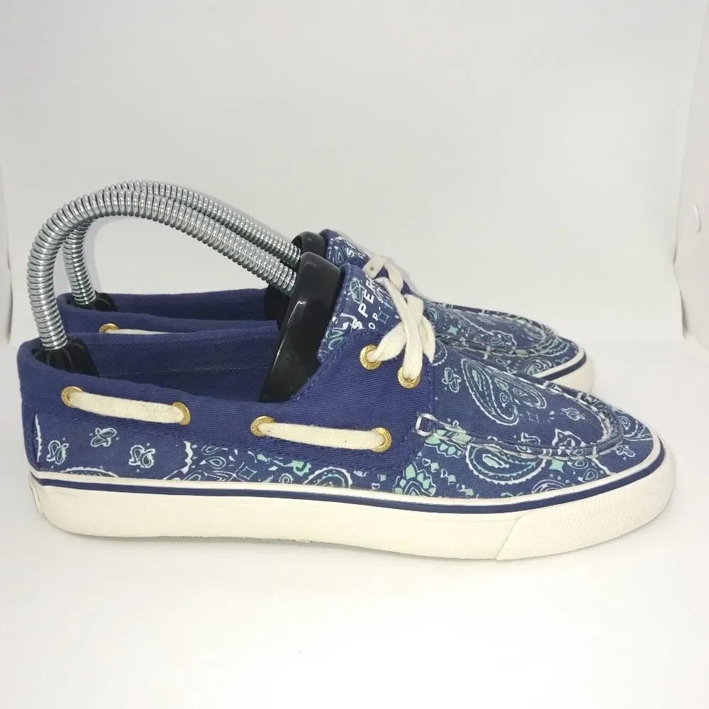 Sperry Top Sider Men's Boat Shoes Size 7 M Blue, Green, White‎